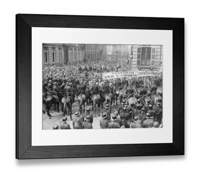 Framed Print : Many injured in Brussels riots. Please clash with war veterans. Fierce fighting Framed Print : Many injured in Brussels riots. Please clash with war veterans. Fierce fighting