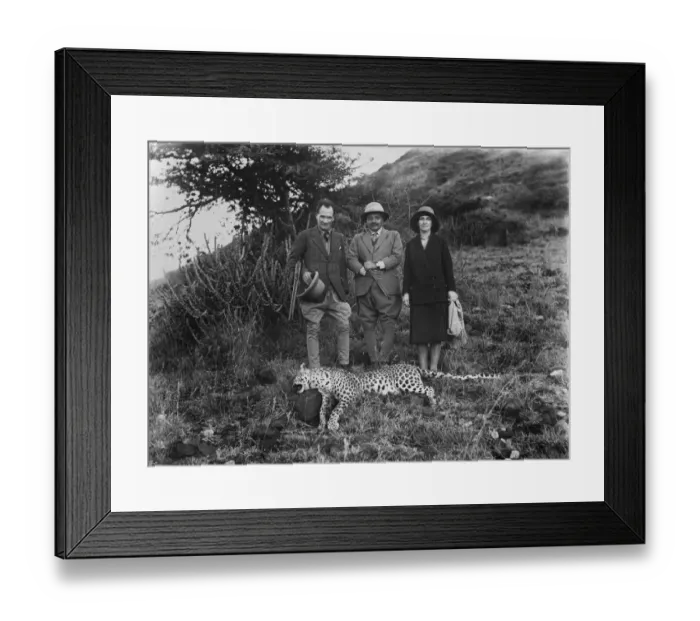 Framed Print : Sir Herbert Barker shoots a panther. Sir Herbert and Lady Barker with the Maharajah Kamar Framed Print : Sir Herbert Barker shoots a panther. Sir Herbert and Lady Barker with the Maharajah Kamar