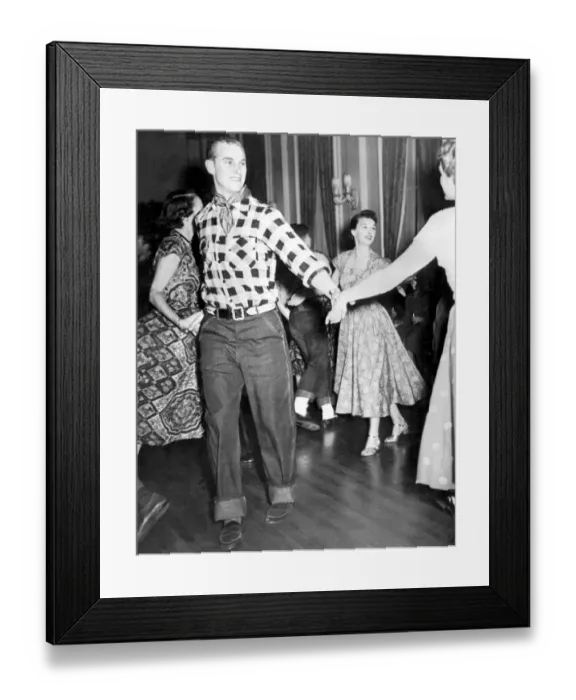 Framed Print : The Duke of Edinburgh swings his partner at Ottowa Barn Dance 15th October 1951 Framed Print : The Duke of Edinburgh swings his partner at Ottowa Barn Dance 15th October 1951