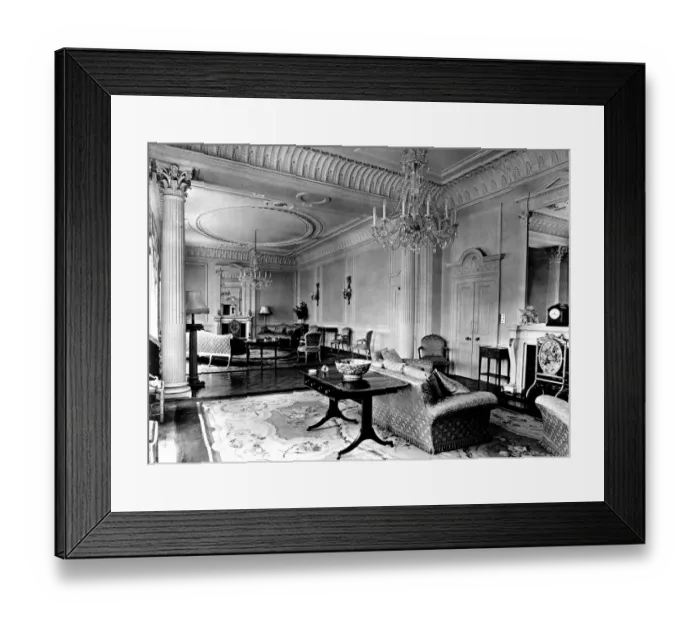 Framed Print : The drawing room at Clarence House. 27th October 1949 Framed Print : The drawing room at Clarence House. 27th October 1949