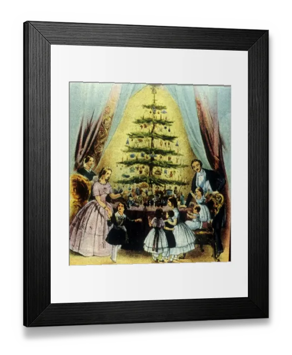 Framed Print : Royal Christmas Tree A Lithogrm made in 1848