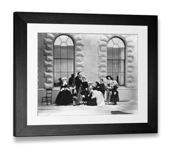 Framed Print : Royal Group at Osbourne 1857 left to right Princess Alice, Prince Arthur, Prince Albert Framed Print : Royal Group at Osbourne 1857 left to right Princess Alice, Prince Arthur, Prince Albert