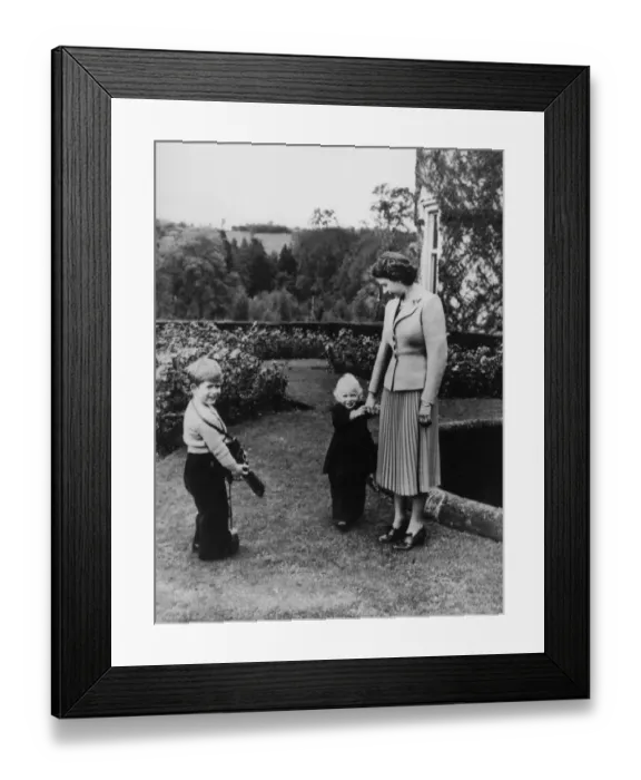 Framed Print : Balmoral: Prince Charles smiles happily as he waits to take a picture of the Queen Framed Print : Balmoral: Prince Charles smiles happily as he waits to take a picture of the Queen