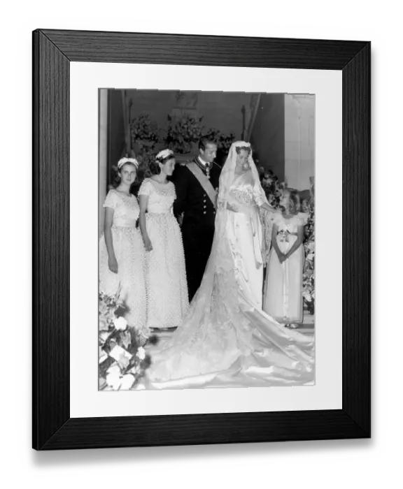 Framed Print : Prince Albert of the Belgians marries Princess Paola Ruffo di Calibria. Acivil ceremony Framed Print : Prince Albert of the Belgians marries Princess Paola Ruffo di Calibria. Acivil ceremony