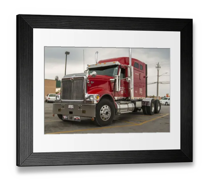 Framed Print : A 6x4 red International eagle at a service station in Owen Sound Ontario Canada Framed Print : A 6x4 red International eagle at a service station in Owen Sound Ontario Canada