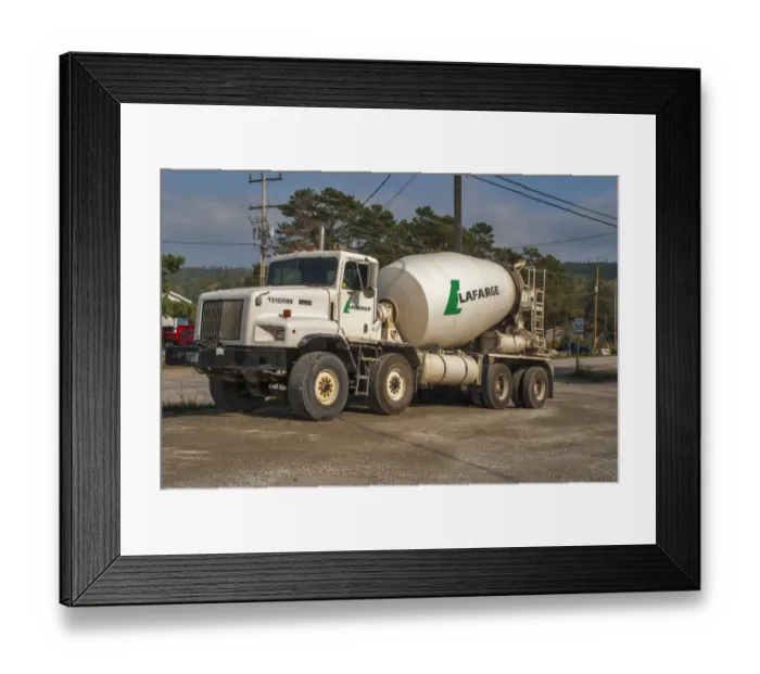 Framed Print : Paystar 5000 cement mixer parked up for the weekend on wast ground on Manitoulin Framed Print : Paystar 5000 cement mixer parked up for the weekend on wast ground on Manitoulin