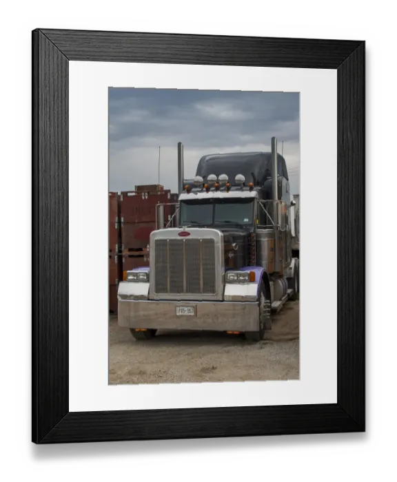 Framed Print : Portrait of a peterbilt 6x4 semi tractor unit. Note; Check-out those wheel nuts Framed Print : Portrait of a peterbilt 6x4 semi tractor unit. Note; Check-out those wheel nuts