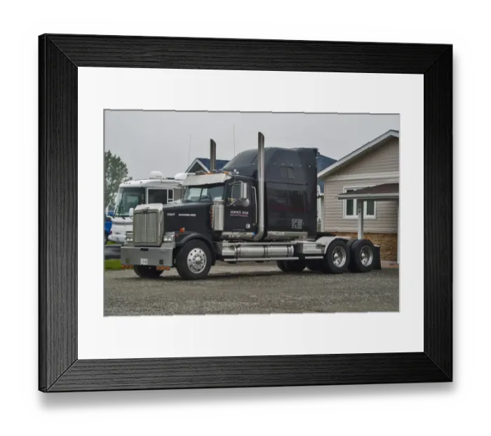 Framed Print : A 6 x4 western star tractor unit parked on the owners front drive in rural Ontario Canada Framed Print : A 6 x4 western star tractor unit parked on the owners front drive in rural Ontario Canada