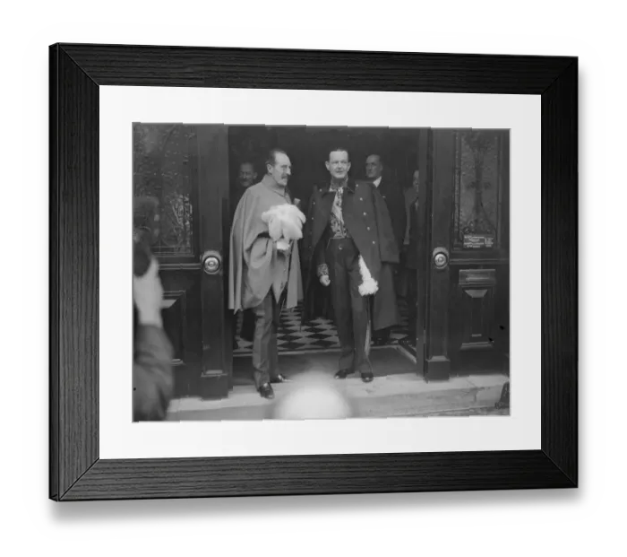 Framed Print : County Roczynski, the new Polish Ambassador, presents credentials to the King Framed Print : County Roczynski, the new Polish Ambassador, presents credentials to the King