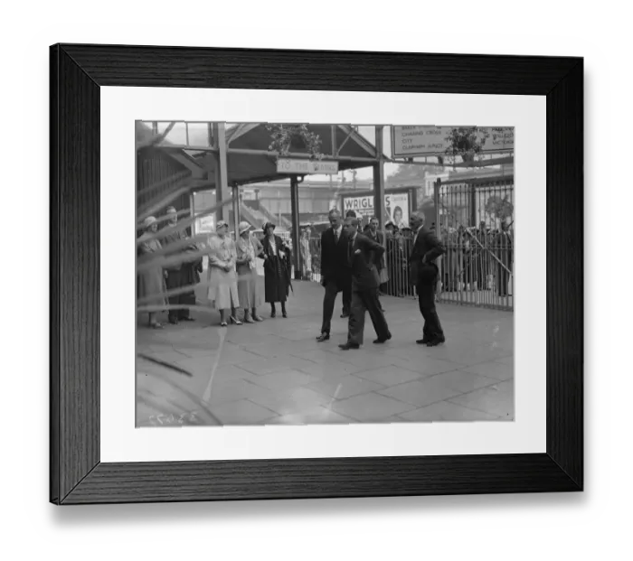 Framed Print : The Prince of Wales at Olympia Underground Station. 30s, 30s, 1930s, 1930 s Framed Print : The Prince of Wales at Olympia Underground Station. 30s, 30s, 1930s, 1930 s