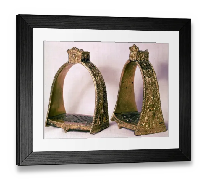 Framed Print : Louis XIV stirrups. The Sun King by Nancy Mitford, page 209 Framed Print : Louis XIV stirrups. The Sun King by Nancy Mitford, page 209
