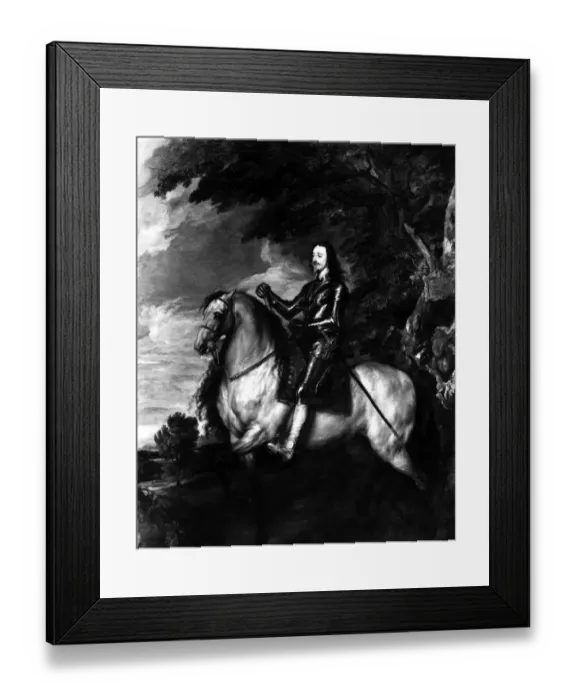 Framed Print : Equestrian portrait of Charles 1st by Van Dyck