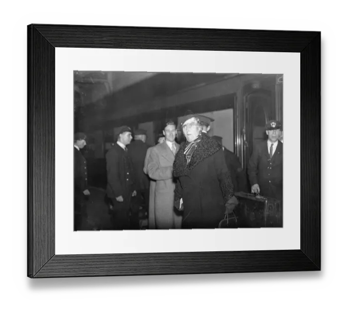 Framed Print : Princess de Polignac arrives for the royal wedding. 25 November 1934 Framed Print : Princess de Polignac arrives for the royal wedding. 25 November 1934