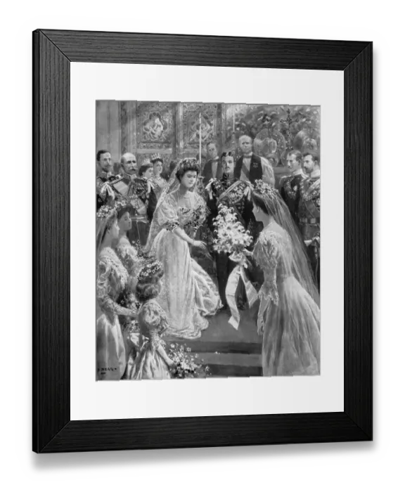 Framed Print : After the royal wedding, Princess Gustavus Adolphus of Sweden receiving back her Framed Print : After the royal wedding, Princess Gustavus Adolphus of Sweden receiving back her