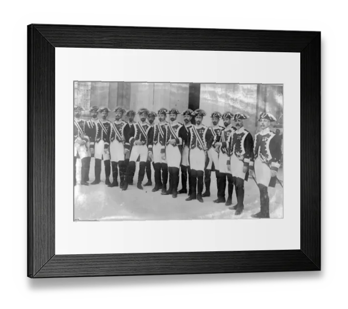Framed Print : officers of the Royal Guard of Halbadiers who formed part of the rayal escort Framed Print : officers of the Royal Guard of Halbadiers who formed part of the rayal escort