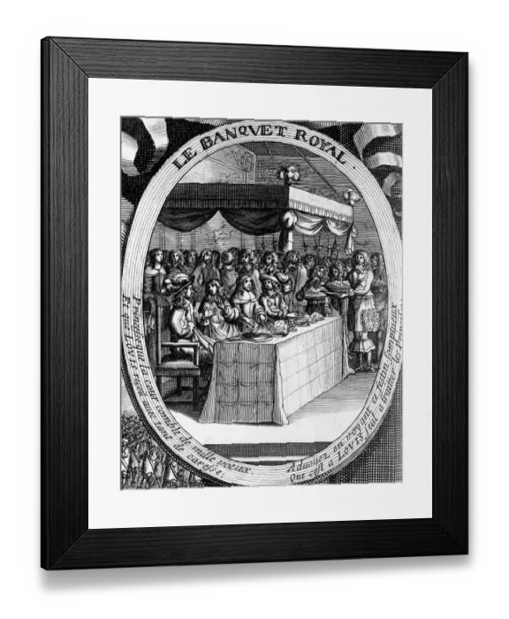Framed Print : Le Banquet Royal, 17th century France. Possibly Louis XIV, The Sun King Framed Print : Le Banquet Royal, 17th century France. Possibly Louis XIV, The Sun King