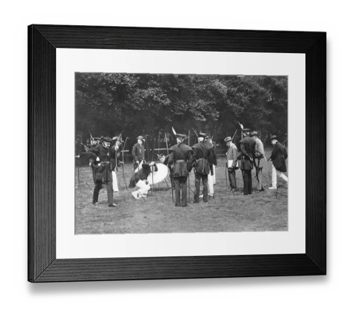 Framed Print : The Woodmen of Arden and the Royal Company of Archers: The contest in the archery field