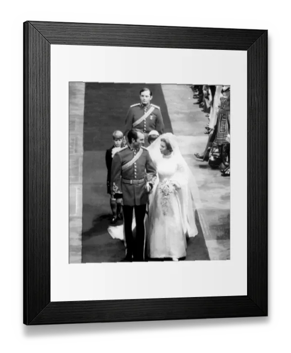 Framed Print : Wedding of Princess Anne to Captain Mark Phillips 1973