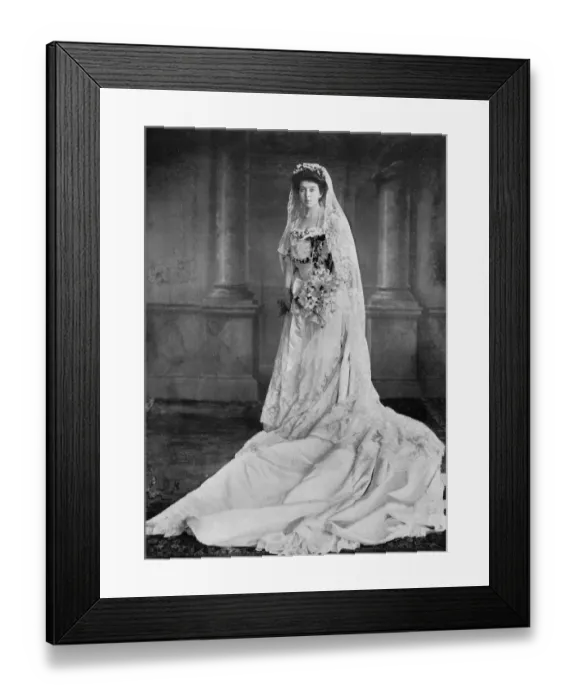 Framed Print : Princess Gustavus Adolphus of Sweden on her wedding day. The new member of the House Framed Print : Princess Gustavus Adolphus of Sweden on her wedding day. The new member of the House