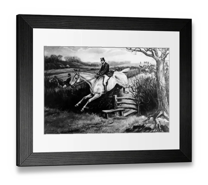 Framed Print : The Prince went at the top of the hunt King Edward VII, riding to hounds, 1897 Framed Print : The Prince went at the top of the hunt King Edward VII, riding to hounds, 1897
