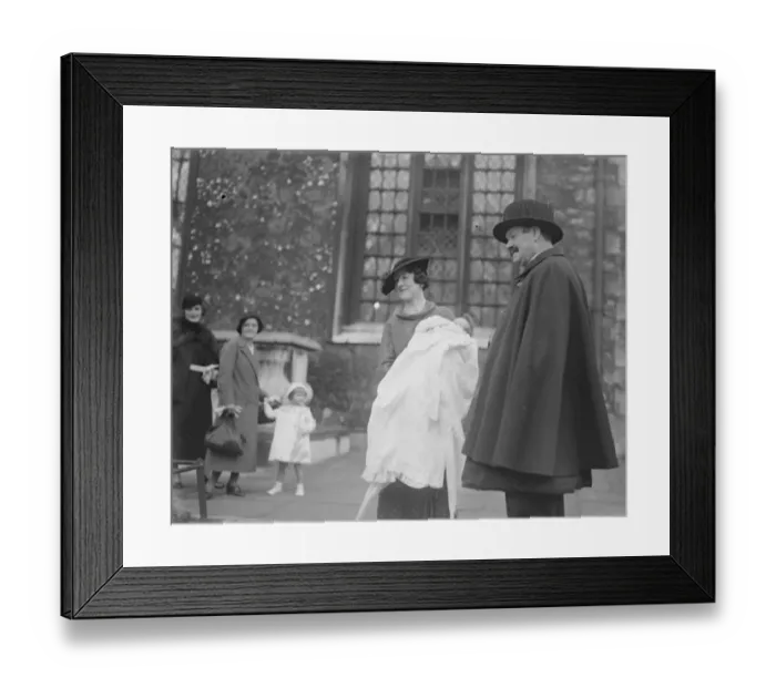Framed Print : Captain and Mrs William Making and their infant daughter Penelope Anne, after Framed Print : Captain and Mrs William Making and their infant daughter Penelope Anne, after