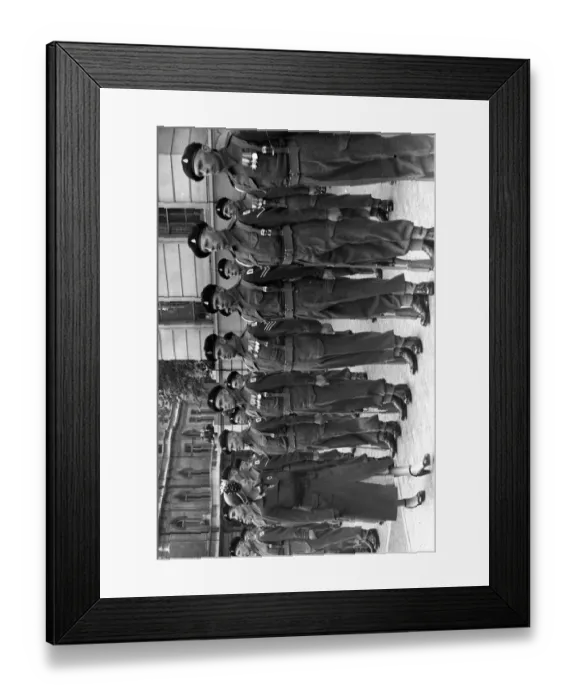 Framed Print : Princess Elizabeth inspects the Guard of Honour formed by members of the 4th Regiment
