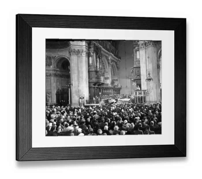 Framed Print : Queen Attends St Pauls Cathedral. From the pulpit in St Pauls Cathedral Framed Print : Queen Attends St Pauls Cathedral. From the pulpit in St Pauls Cathedral