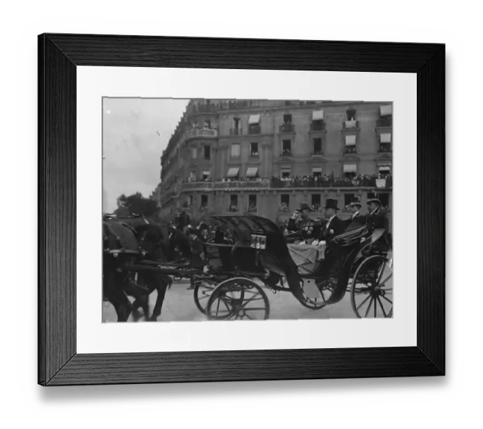 Framed Print : Royal Visit To Paris The King drives with the President Visit of King George Framed Print : Royal Visit To Paris The King drives with the President Visit of King George