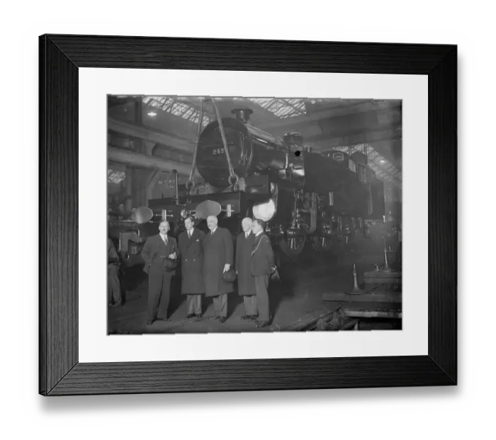 Framed Print : Prince George visits London Midland and Scottish Railway works at Derby. Photo Framed Print : Prince George visits London Midland and Scottish Railway works at Derby. Photo