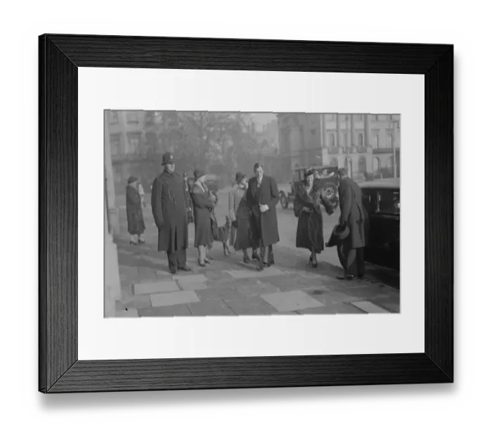 Framed Print : Duchess of Kent goes out for first time since birth of baby Prince. The Duke of Framed Print : Duchess of Kent goes out for first time since birth of baby Prince. The Duke of