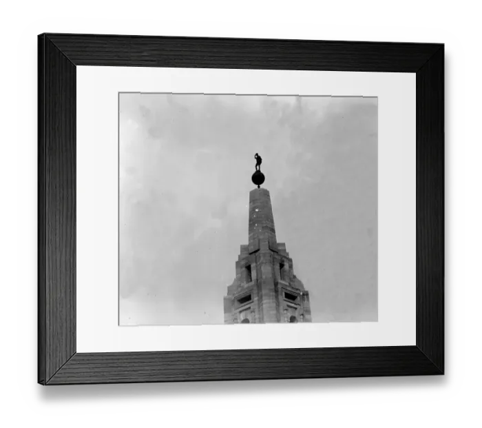 Framed Print : London. Mercury Bronze Statue at the top of Royal London House, Finsbury. 6