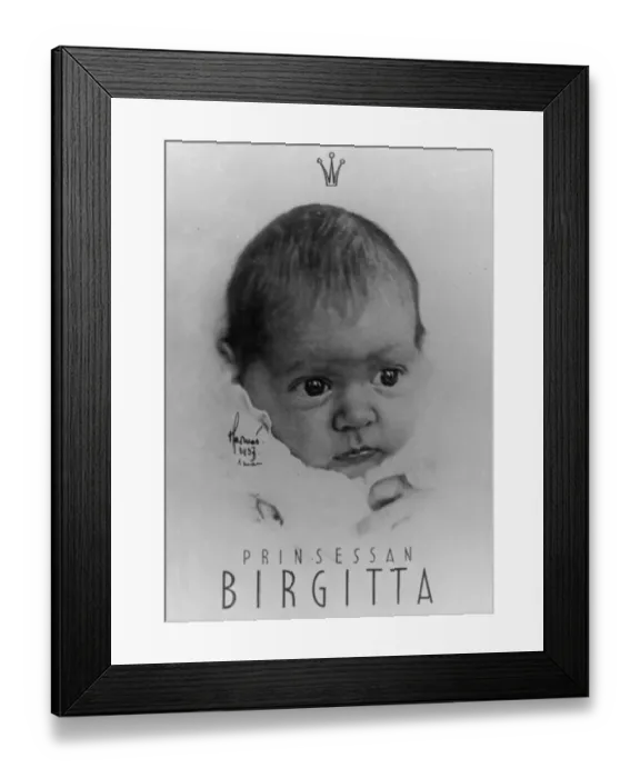 Framed Print : Swedens baby Princess - new picture. Photo shows: Swedens large-eyed royal baby Framed Print : Swedens baby Princess - new picture. Photo shows: Swedens large-eyed royal baby