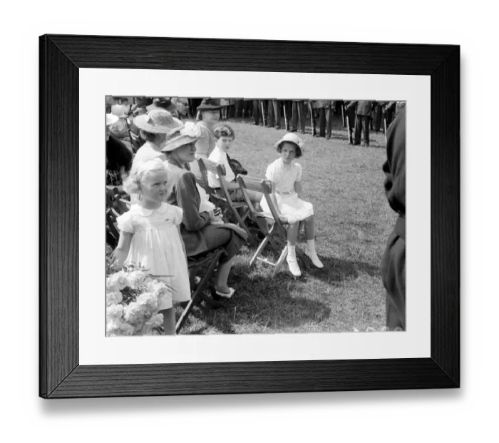 Framed Print : Princess Alexandra and Prince Edward of Kent iat the recreation Ground, Ives. May 1943 Framed Print : Princess Alexandra and Prince Edward of Kent iat the recreation Ground, Ives. May 1943