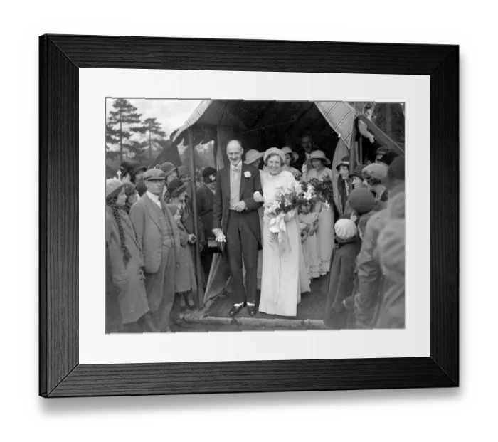 Framed Print : Smith and Robinson wedding at St Nieh Chisle. 1934 Framed Print : Smith and Robinson wedding at St Nieh Chisle. 1934