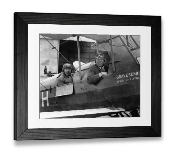 Framed Print : John Topham in a bi-plane Gravesend School of Flying 1935 A John Topham / TopFoto Framed Print : John Topham in a bi-plane Gravesend School of Flying 1935 A John Topham / TopFoto