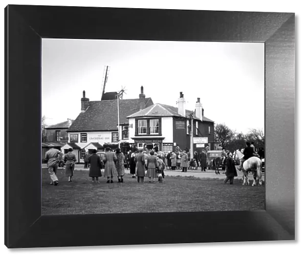 They met on the cricket green outside the Cricketers Inn Meopham, Kent - but horses