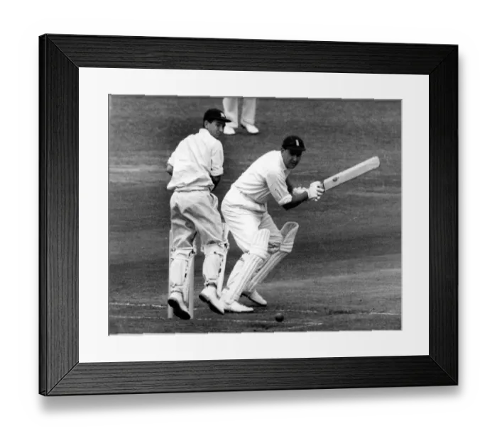Framed Print : Colin Cowdrey in action during the second day of Kent against Surrey at Blackheath Framed Print : Colin Cowdrey in action during the second day of Kent against Surrey at Blackheath
