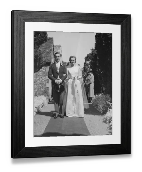 Framed Print : The wedding of Guy Farrr and Mary Stacey in Crayford, Kent. The bride and groom Framed Print : The wedding of Guy Farrr and Mary Stacey in Crayford, Kent. The bride and groom