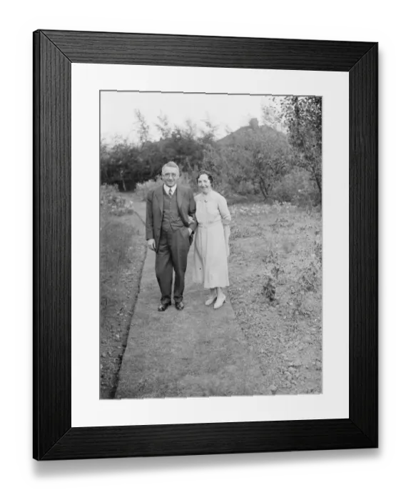 Framed Print : Knock Dawson and Damer wedding. The happy couple. 1937 Framed Print : Knock Dawson and Damer wedding. The happy couple. 1937