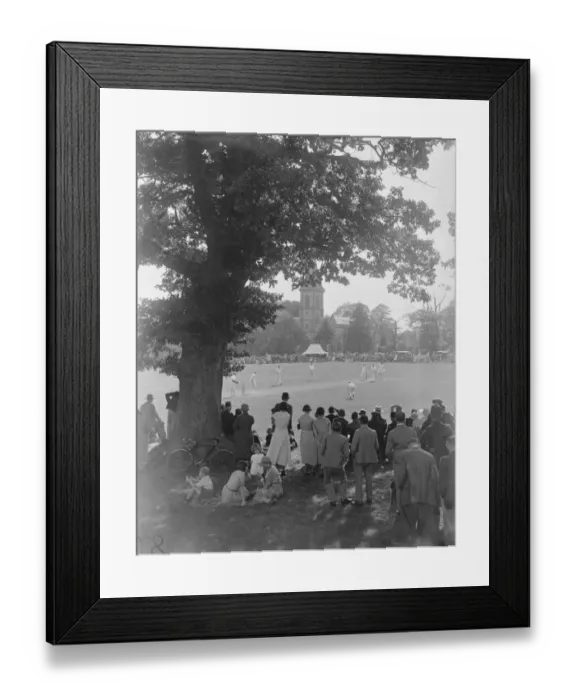Framed Print : Southborough Green, Scene of men versus women charity cricket match 5 September 1934 Framed Print : Southborough Green, Scene of men versus women charity cricket match 5 September 1934