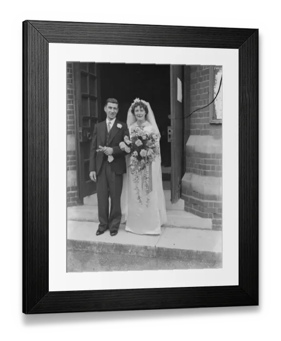 Framed Print : The wedding of Mr Francis William Elliston Erwood and Miss Vidam Cotton Cory in Sidcup, Kent Framed Print : The wedding of Mr Francis William Elliston Erwood and Miss Vidam Cotton Cory in Sidcup, Kent