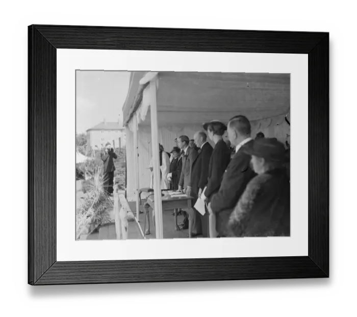 Framed Print : Prince George, the Duke of Kent (right), on his visit to the new nurse home Framed Print : Prince George, the Duke of Kent (right), on his visit to the new nurse home