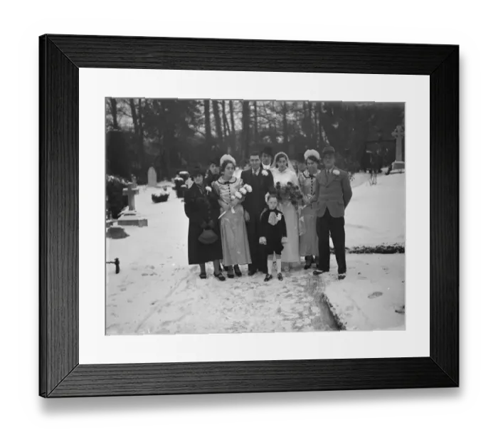 Framed Print : The wedding of Miss I Herman held in Foots Cray, Kent. Wedding group. 24 December Framed Print : The wedding of Miss I Herman held in Foots Cray, Kent. Wedding group. 24 December