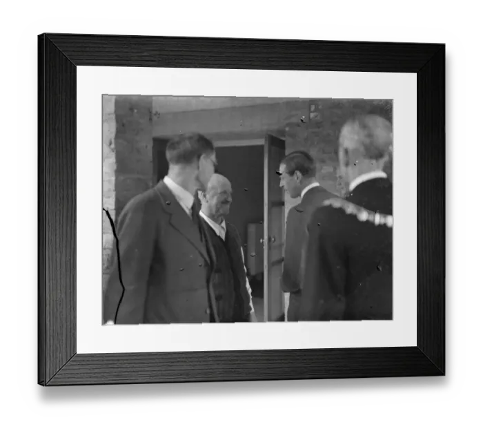 Framed Print : Prince George, the Duke of Kent, on his visit to the new nurse home at the Memorial