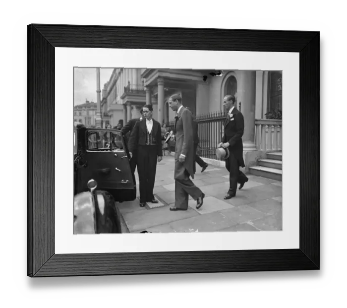 Framed Print : Prince George, Duke of Kent leaving his home in Belgrave Square to be the best man Framed Print : Prince George, Duke of Kent leaving his home in Belgrave Square to be the best man