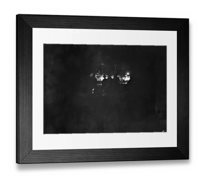 Framed Print : HMS Worcester the home of the Thames Nautical Training College at Greenhithe, Kent, seen at night