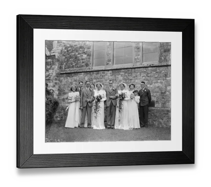 Framed Print : The double wedding of the Wood sisters in Mottingham, Kent. Miss Molly Kathleen Framed Print : The double wedding of the Wood sisters in Mottingham, Kent. Miss Molly Kathleen