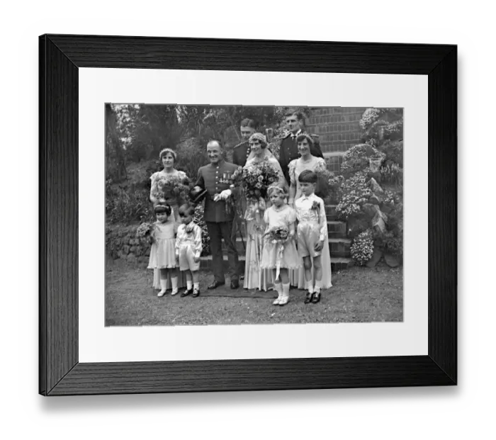 Framed Print : Group at R. A. F. Wedding at St Pauls Cray. 1934