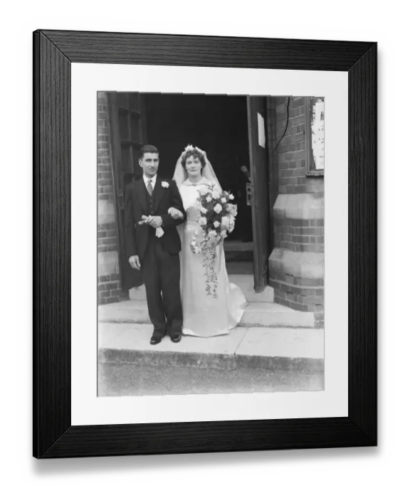 Framed Print : The wedding of Mr Francis William Elliston Erwood and Miss Vidam Cotton Cory in Sidcup, Kent Framed Print : The wedding of Mr Francis William Elliston Erwood and Miss Vidam Cotton Cory in Sidcup, Kent