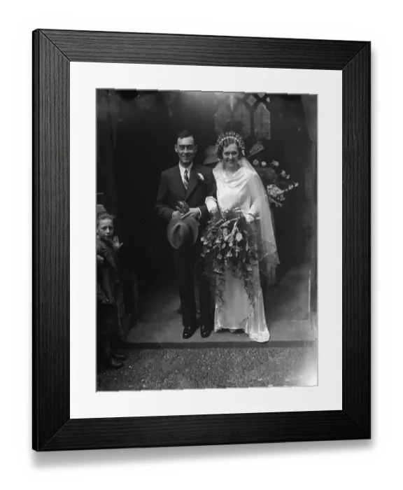 Framed Print : The wedding of the Griffins in Swanley. 1936 Framed Print : The wedding of the Griffins in Swanley. 1936